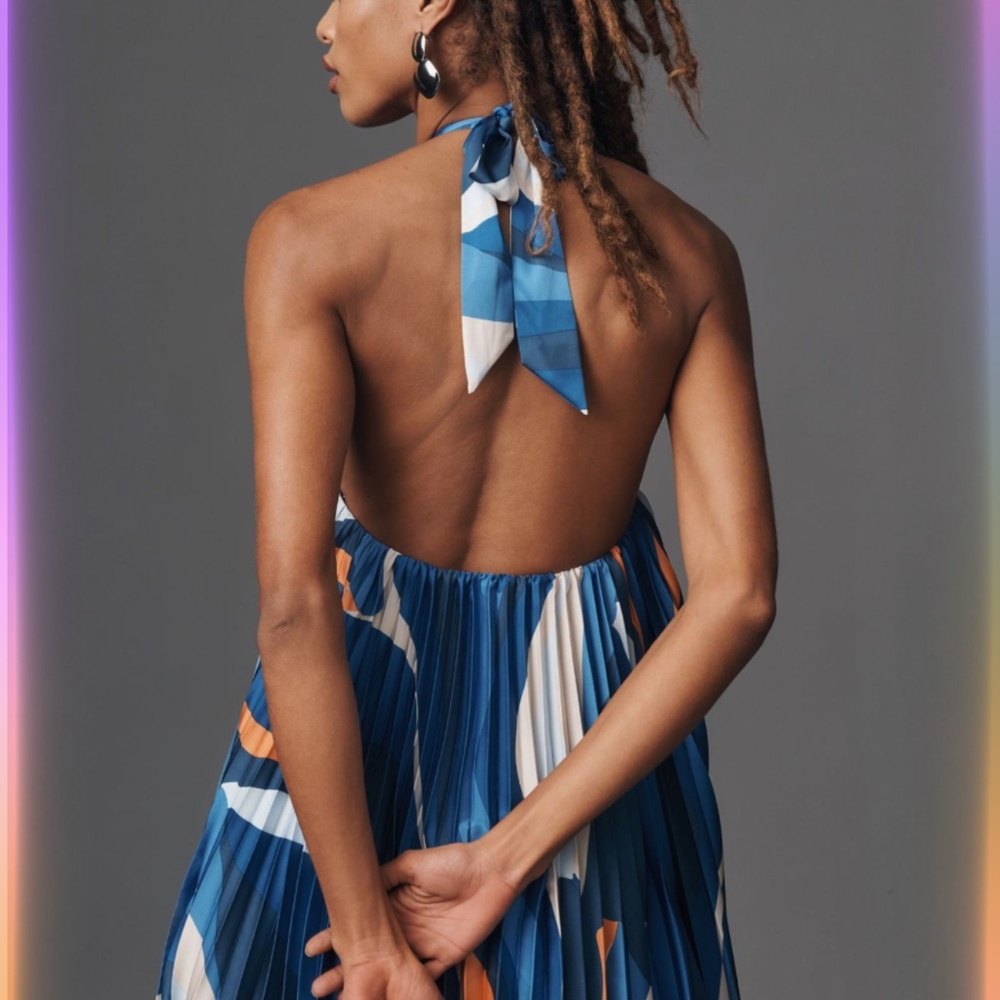 Anthropologie hutch Halter Pleated Romper